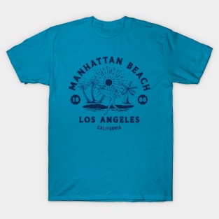 Vintage Manhattan Beach Surfing // Retro California Beach Los Angeles 1988 T-Shirt